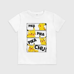 Детская футболка хлопок Пика Пика Пикачу Pikachu