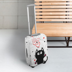 Чехол для чемодана 3D Влюблённый котик Cat Love - фото 2