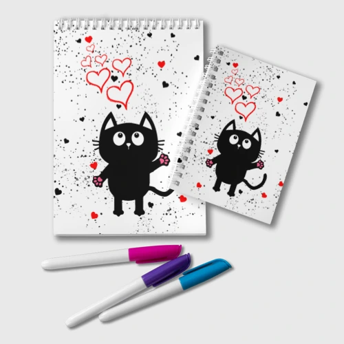 Блокнот Влюблённый котик Cat Love