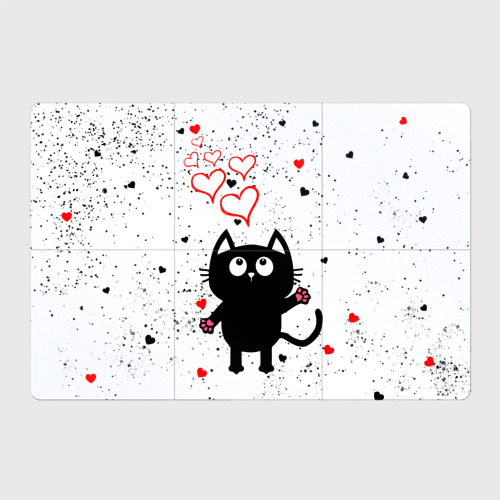 Магнитный плакат 3Х2 Влюблённый котик Cat Love