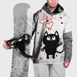 Накидка на куртку 3D Влюблённый котик Cat Love