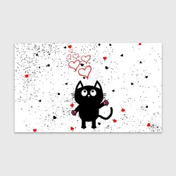 Бумага для упаковки 3D Влюблённый котик Cat Love