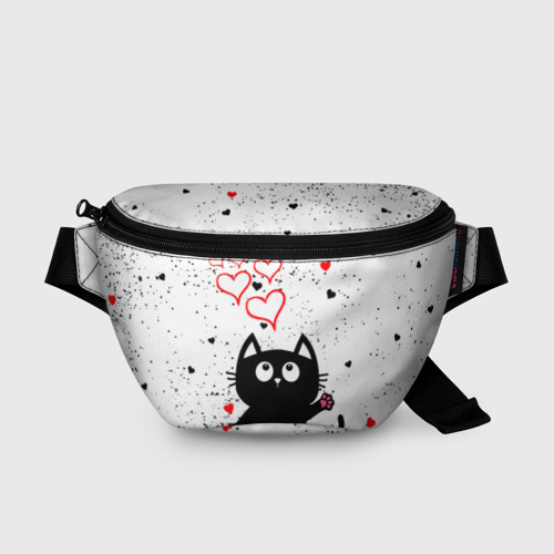 Поясная сумка 3D Влюблённый котик Cat Love