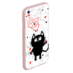 Чехол для iPhone 6Plus/6S Plus матовый Влюблённый котик / Cat / Love - фото 2
