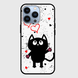 Чехол для iPhone 13 Pro Влюблённый котик Cat Love