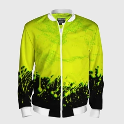 Мужской бомбер 3D Неоновые брызги краски