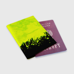 Обложка для паспорта матовая кожа Неоновые брызги краски - фото 2