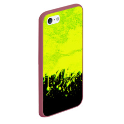 Чехол для iPhone 5/5S матовый Неоновые брызги краски - фото 2