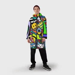 Дождевик унисекс 3D Romero Britto - emoji - фото 2
