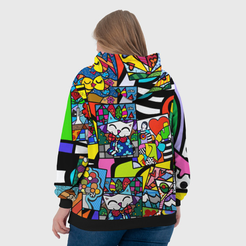 Женская толстовка 3D Romero Britto - emoji, цвет 3D печать - фото 7