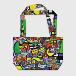 Пляжная сумка 3D Romero Britto - emoji