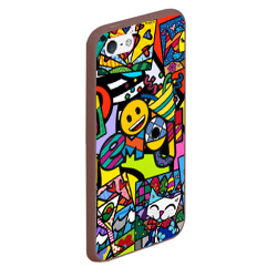 Чехол для iPhone 5/5S матовый Romero Britto - emoji - фото 2