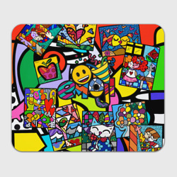 Прямоугольный коврик для мышки Romero Britto - emoji