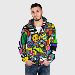 Мужская ветровка 3D Romero Britto - emoji - фото 2