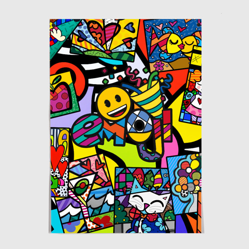 Постер Romero Britto - emoji