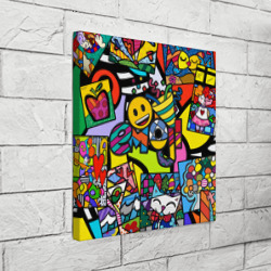 Холст квадратный Romero Britto - emoji - фото 2