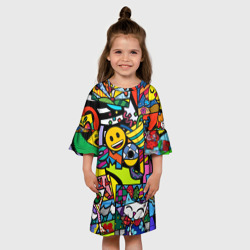 Детское платье 3D Romero Britto - emoji - фото 2