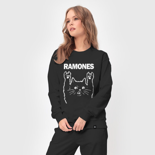 Женский костюм хлопок Ramones, Рамонес, цвет черный - фото 5