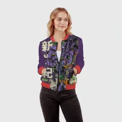 Женский бомбер 3D Evangelion. Eva-01 - фото 2