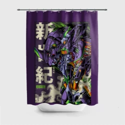 Штора 3D для ванной Evangelion. Eva-01