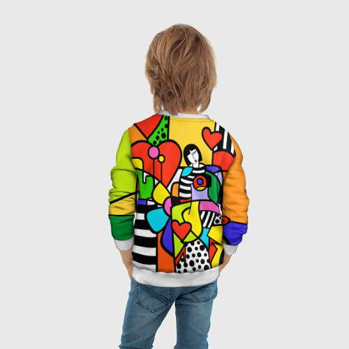 Детский свитшот 3D Romero Britto - Valentine's day, цвет 3D печать - фото 6