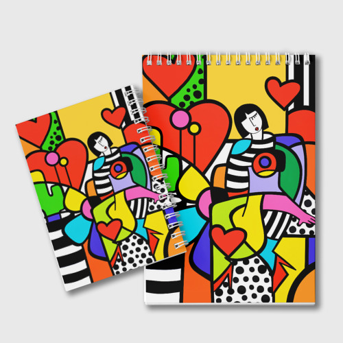 Блокнот Romero Britto - Valentine's day, цвет точка - фото 2