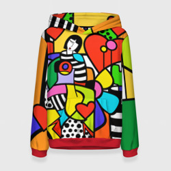 Женская толстовка 3D Romero Britto - Valentine's day