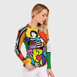 Женский рашгард 3D Romero Britto - Valentine's day - фото 2