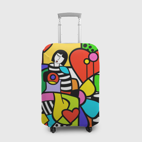 Чехол для чемодана 3D Romero Britto - Valentine's day, цвет 3D печать