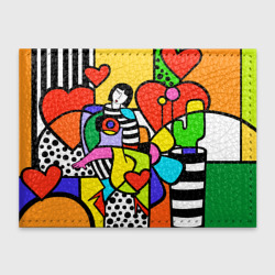 Обложка для студенческого билета Romero Britto - Valentine's day