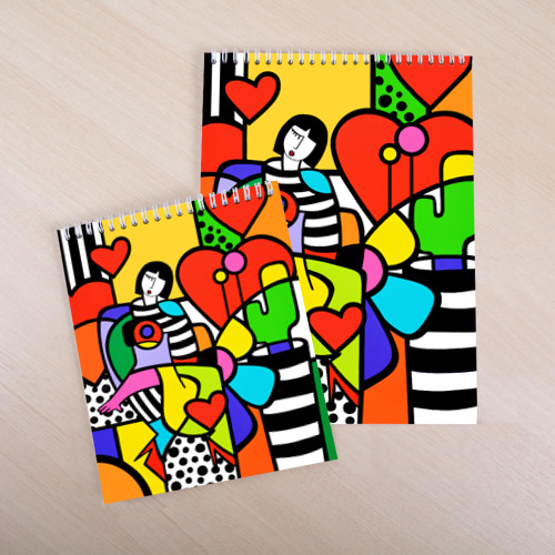 Скетчбук Romero Britto - Valentine's day, цвет белый - фото 4