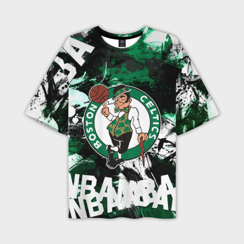 Мужская футболка oversize 3D Бостон Селтикс , Boston Celtics, цвет 3D печать