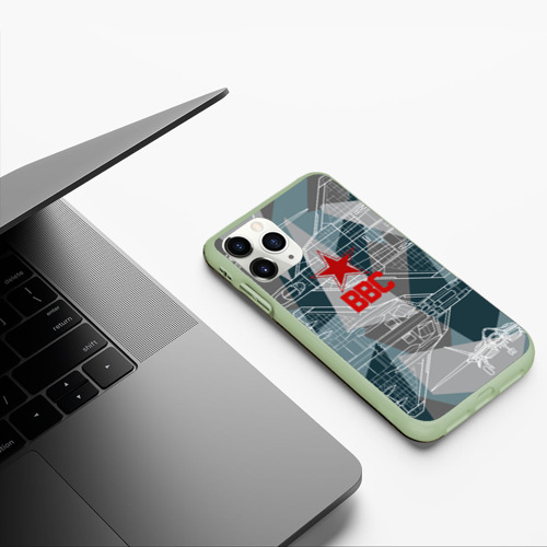 Чехол для iPhone 11 Pro матовый с принтом SU-57 FELON, фото #5