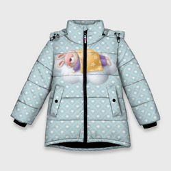 Зимняя куртка для девочек 3D Спящий кролик