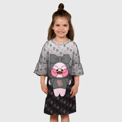 Детское платье 3D ЛАЛАФАНФАН - Розовый Утенок / LALAFANFAN - Pink Duck - фото 2