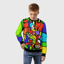 Детский свитшот 3D Romero Britto - love you - фото 2