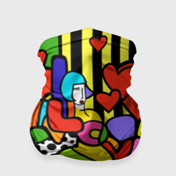 Бандана-труба 3D Romero Britto - love you