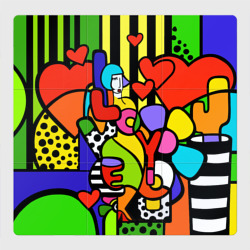 Магнитный плакат 3Х3 Romero Britto - love you