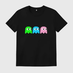 Мужская футболка хлопок Pac man - play Для двоих