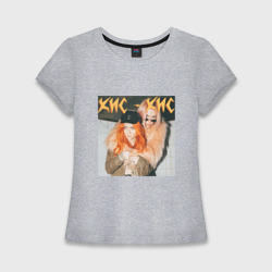 Женская футболка хлопок Slim Кис-Кис Вайб