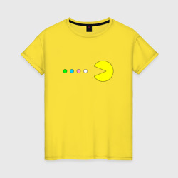 Женская футболка хлопок Pac - man Для пары