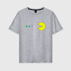 Женская футболка хлопок Oversize Pac - man Для пары