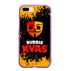Чехол для iPhone 7Plus/8 Plus матовый Bubble Kvas Бабл Квас, логотип