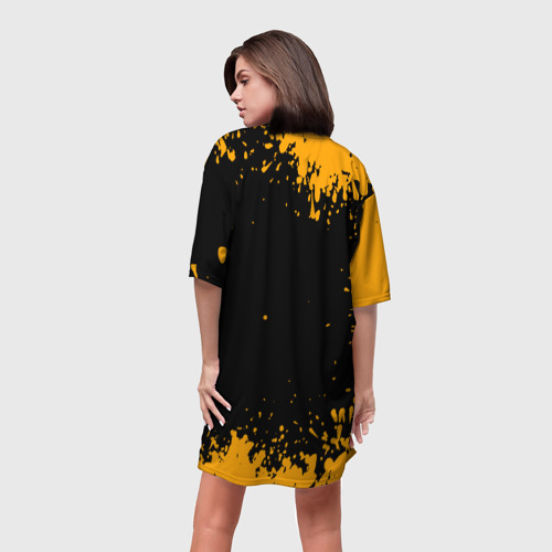 Платье-футболка 3D Bubble Kvas Бабл Квас, логотип, цвет 3D печать - фото 4