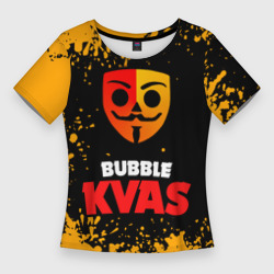Женская футболка 3D Slim Bubble Kvas Бабл Квас, логотип