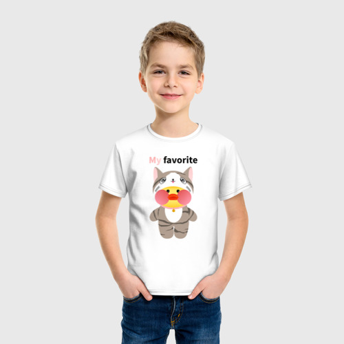 Детская футболка хлопок Lalafanfan/Cat, цвет белый - фото 3