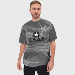 Мужская футболка oversize 3D U.S.Air force - фото 2