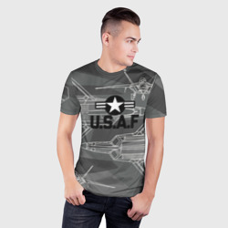 Мужская футболка 3D Slim U.S.Air force - фото 2