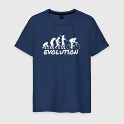 Мужская футболка хлопок Эволюция велосипедиста