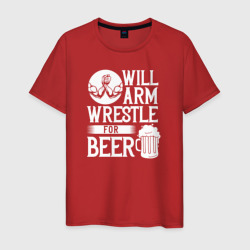 Займусь армрестлингом после пива – Мужская футболка хлопок с принтом купить со скидкой в -20%